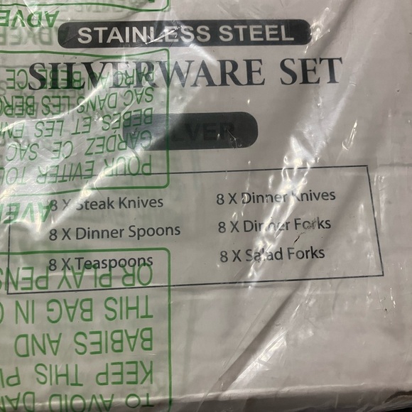 Stainless Steel and Black Handle Cutlery Set - Picture 6 of 12